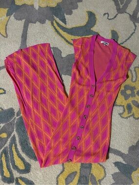 Bright Pink & Orange Maxi Dress